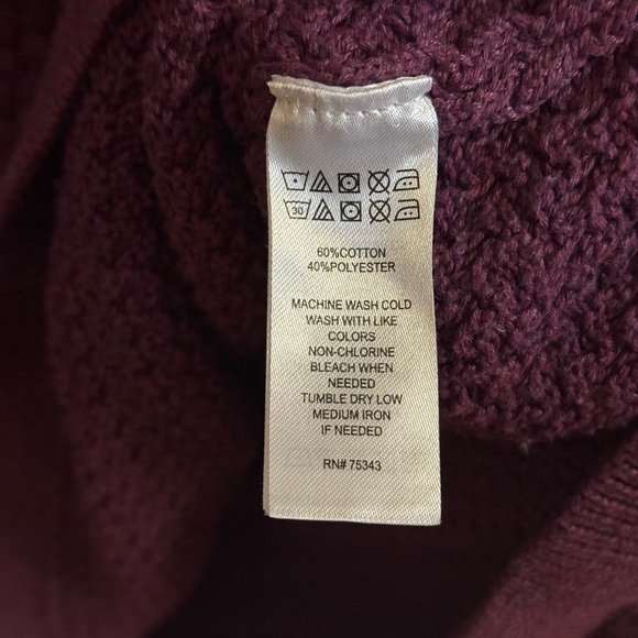 Jones New York Textured Plum Sweater - Picture 4 of 4